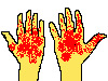 Blutige Hände